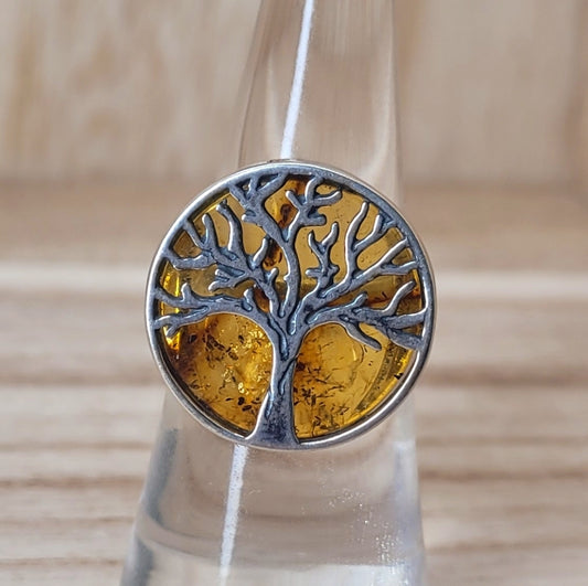 Tree of Life Amber Ring