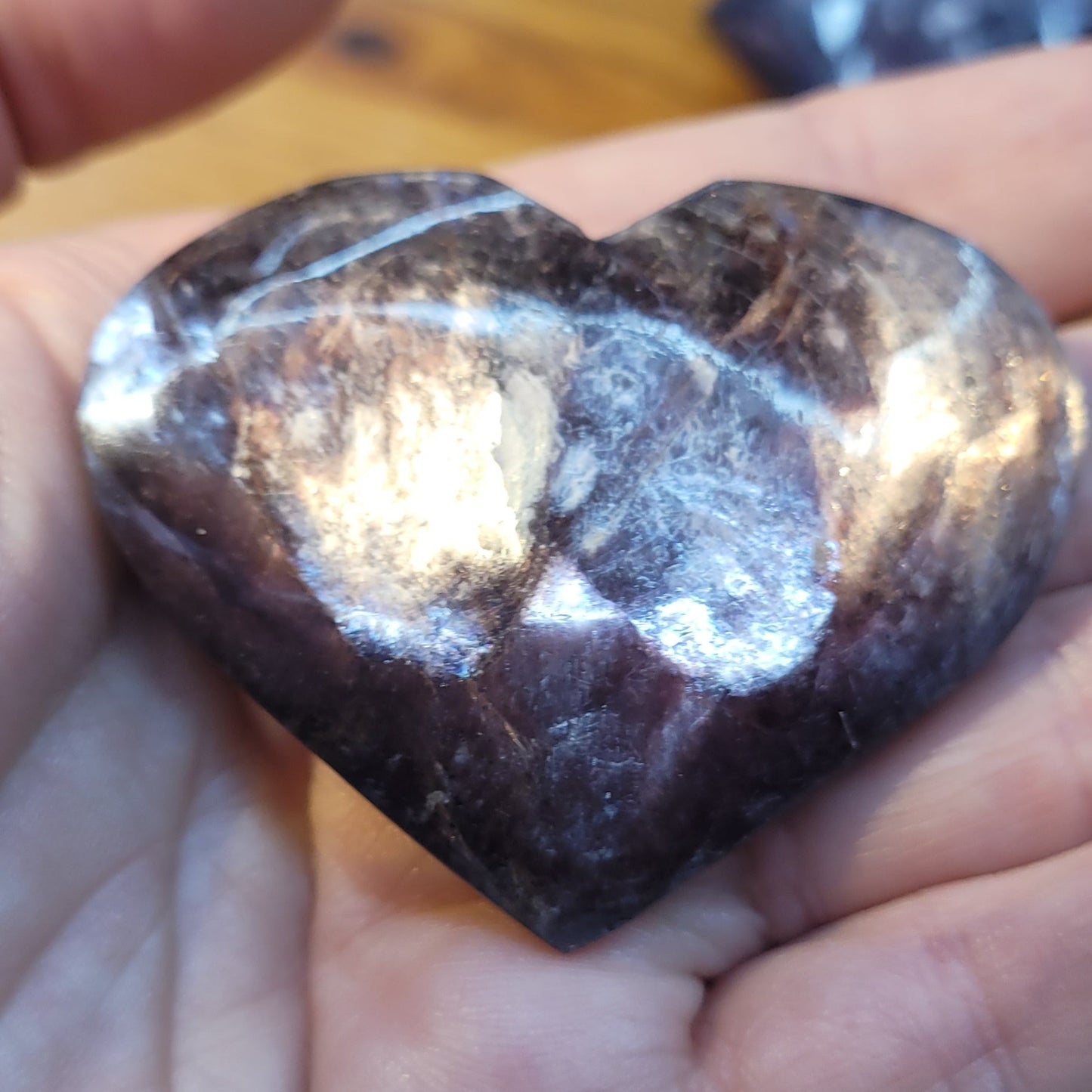 Gem grade lepidolite heart