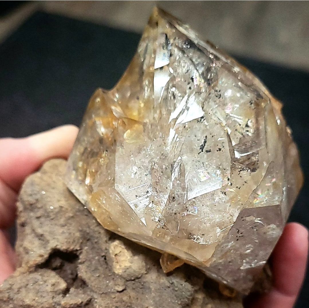 Herkimer Diamond on Matrix