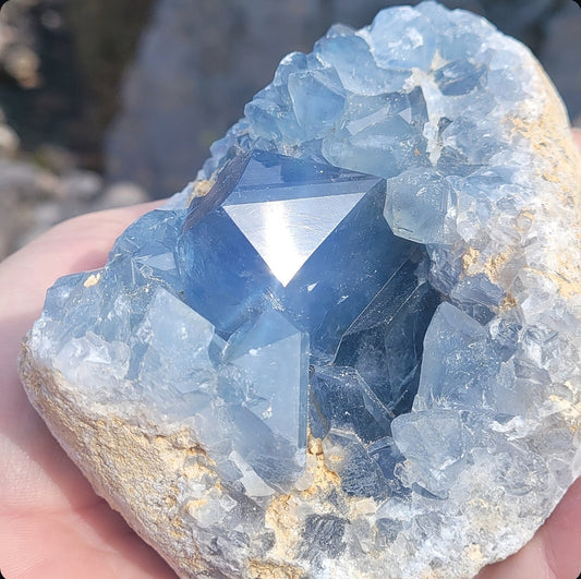 Deep Blue Celestite Specimen