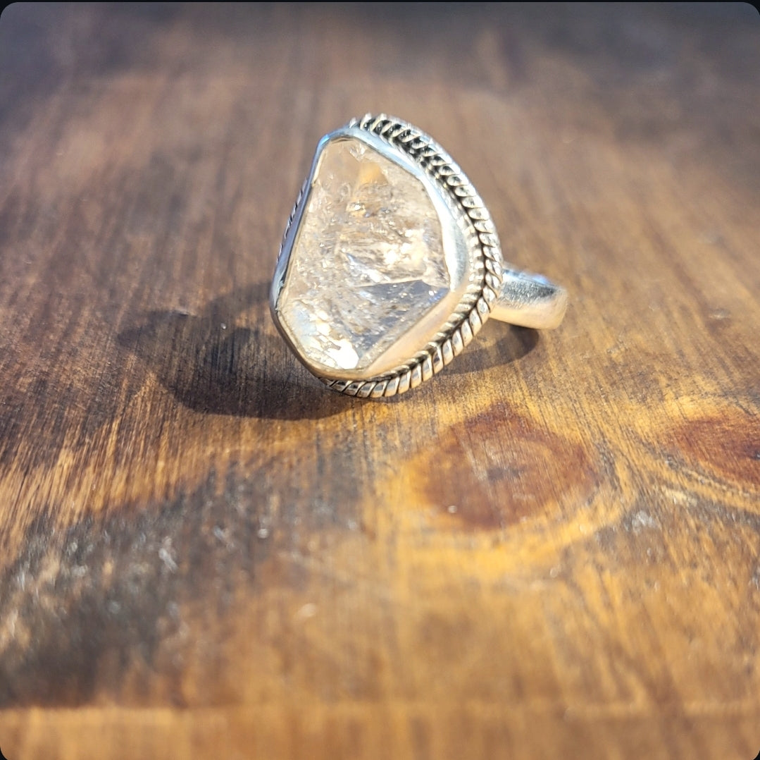 Herkimer Diamond Sterling Silver Ring