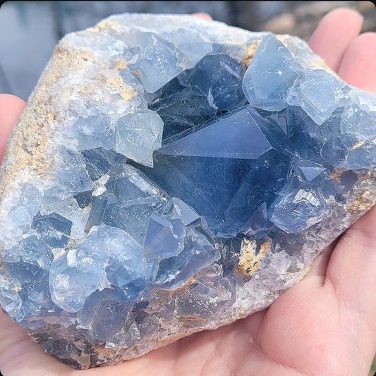 Deep Blue Celestite Specimen