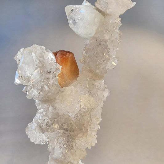 Skeletal Apophyllite with Sillbite "Flower"