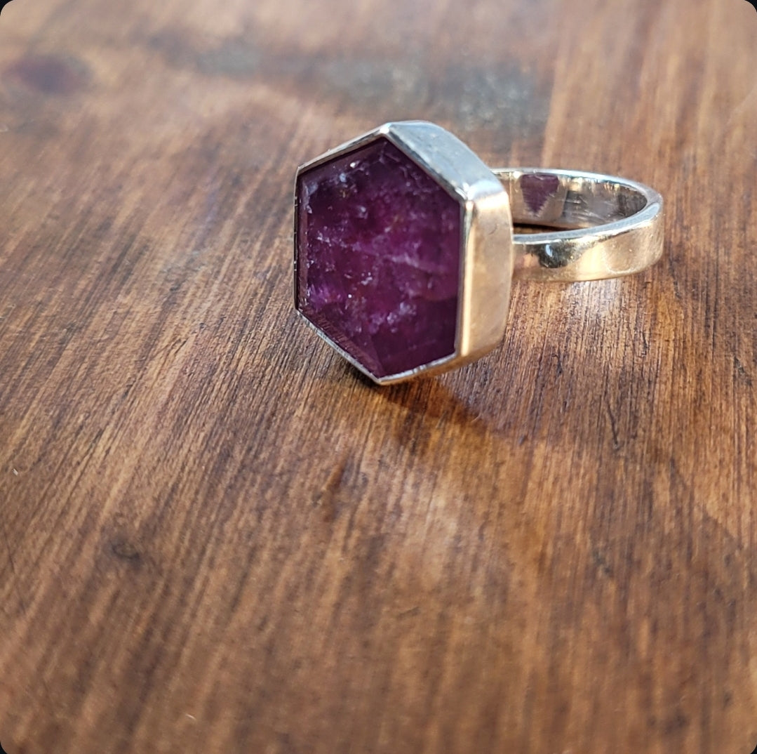 raw ruby ring