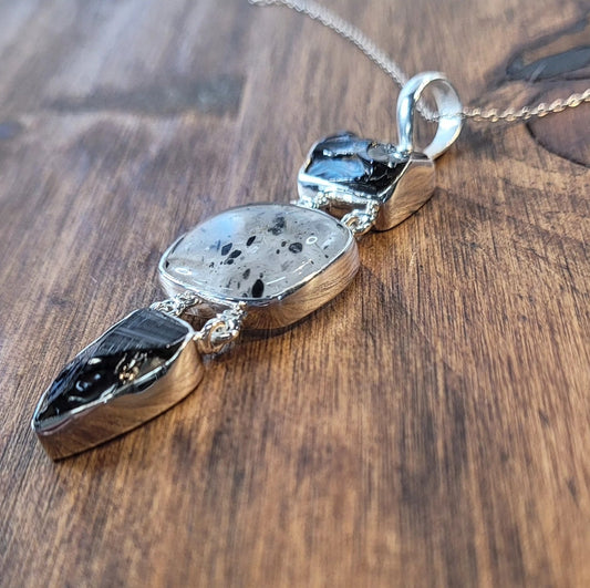 Sagnetic Quartz and Shungite Pendant