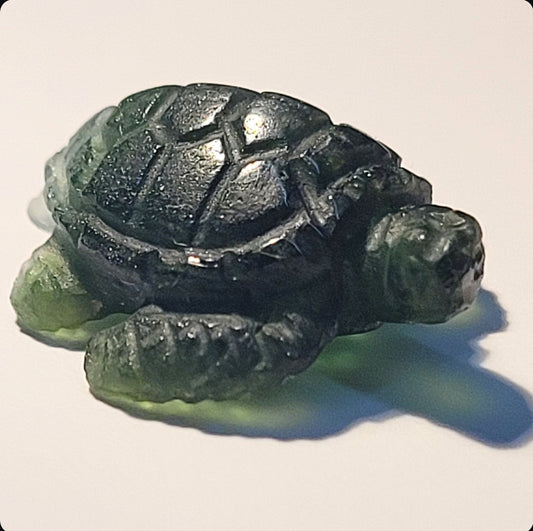 Hand Carved Tourmaline Sea Turtle