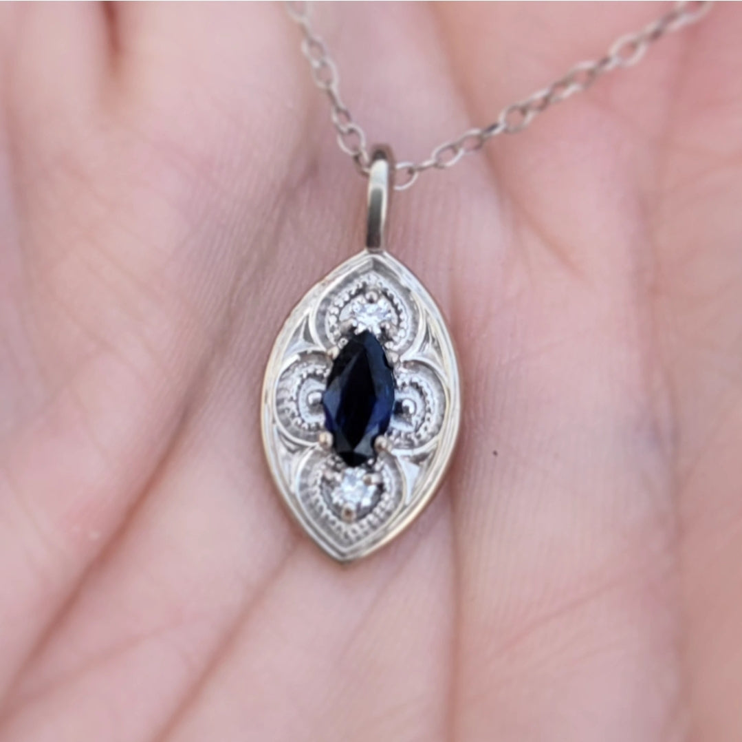Sapphire and Diamond Pendant
