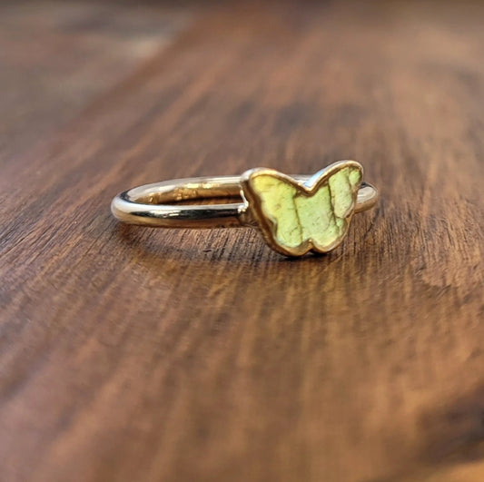 Labradorite Butterfly Ring