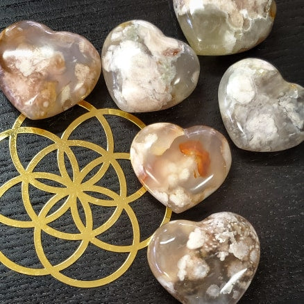Flower Agate Heart
