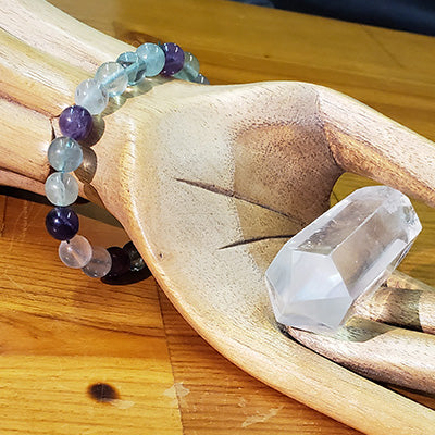 Fluorite Stretchy Beaded Bracelet
