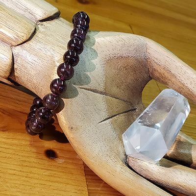 Garnet Stretchy Beaded Bracelet
