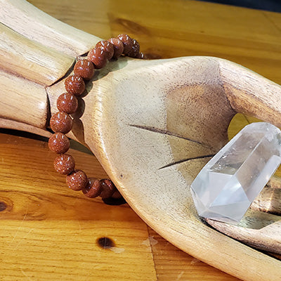 Goldstone Stretchy Beaded Bracelet