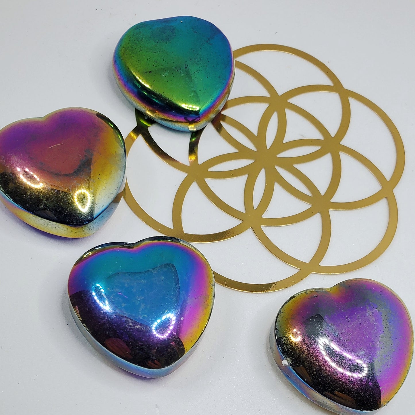 Rainbow Hematite Heart