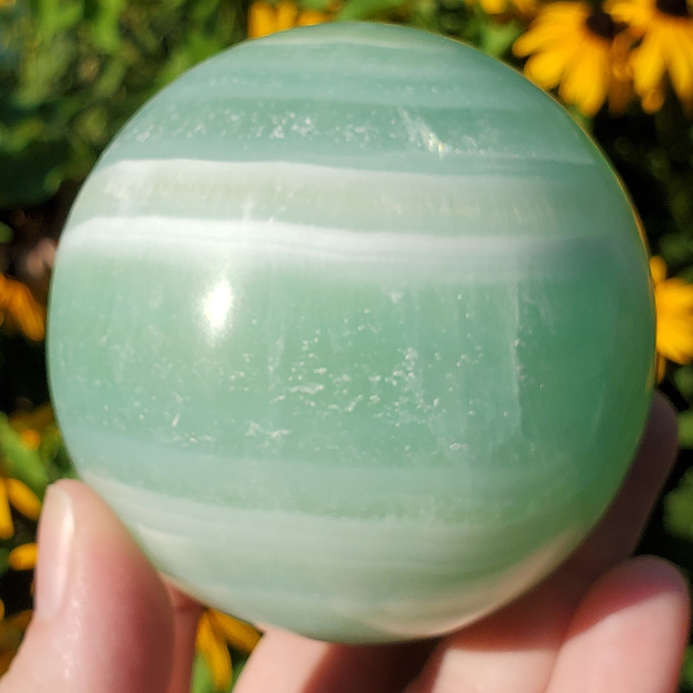 Pistachio Calcite Sphere