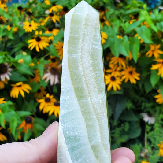 Pistachio Calcite Tower