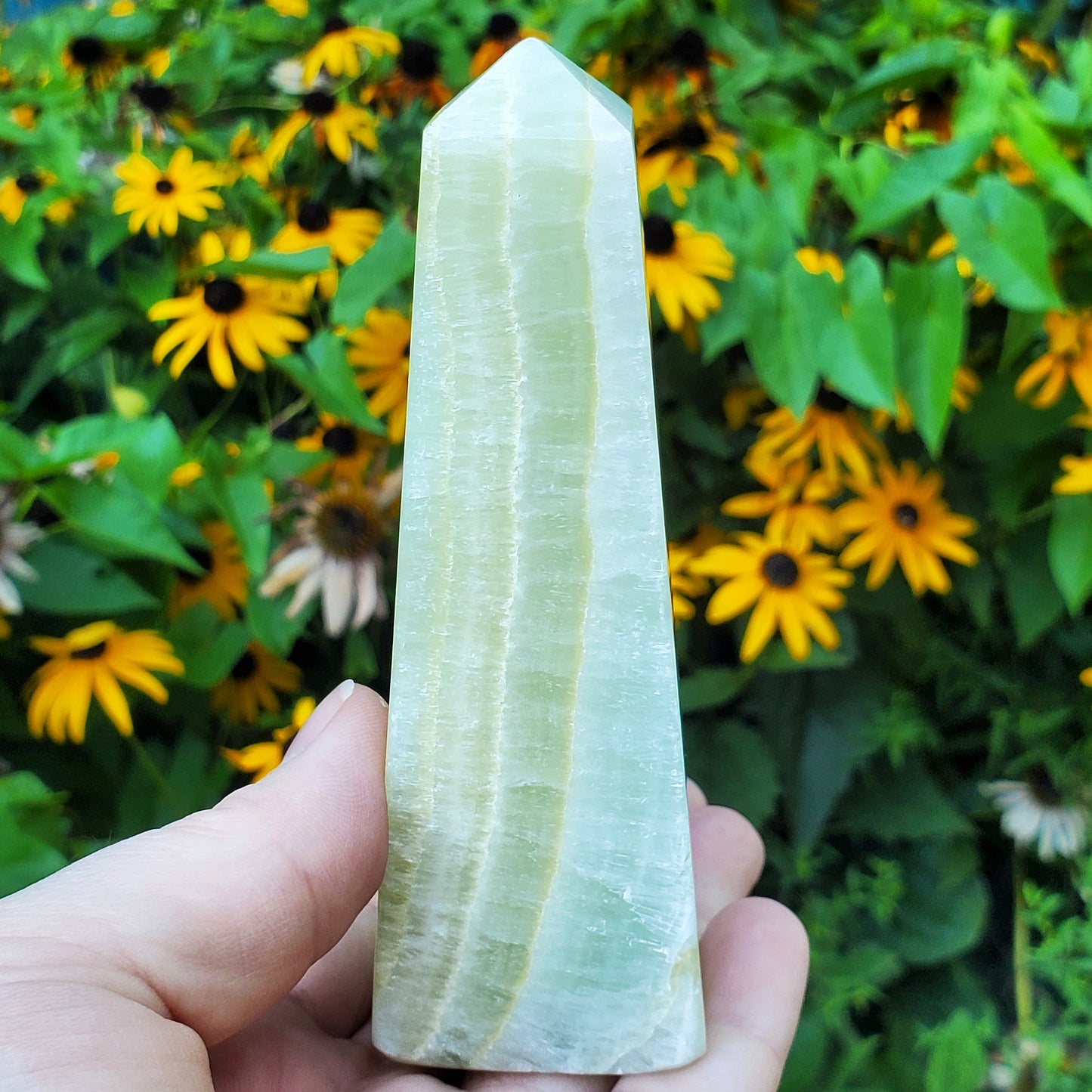 Pistachio Calcite Tower