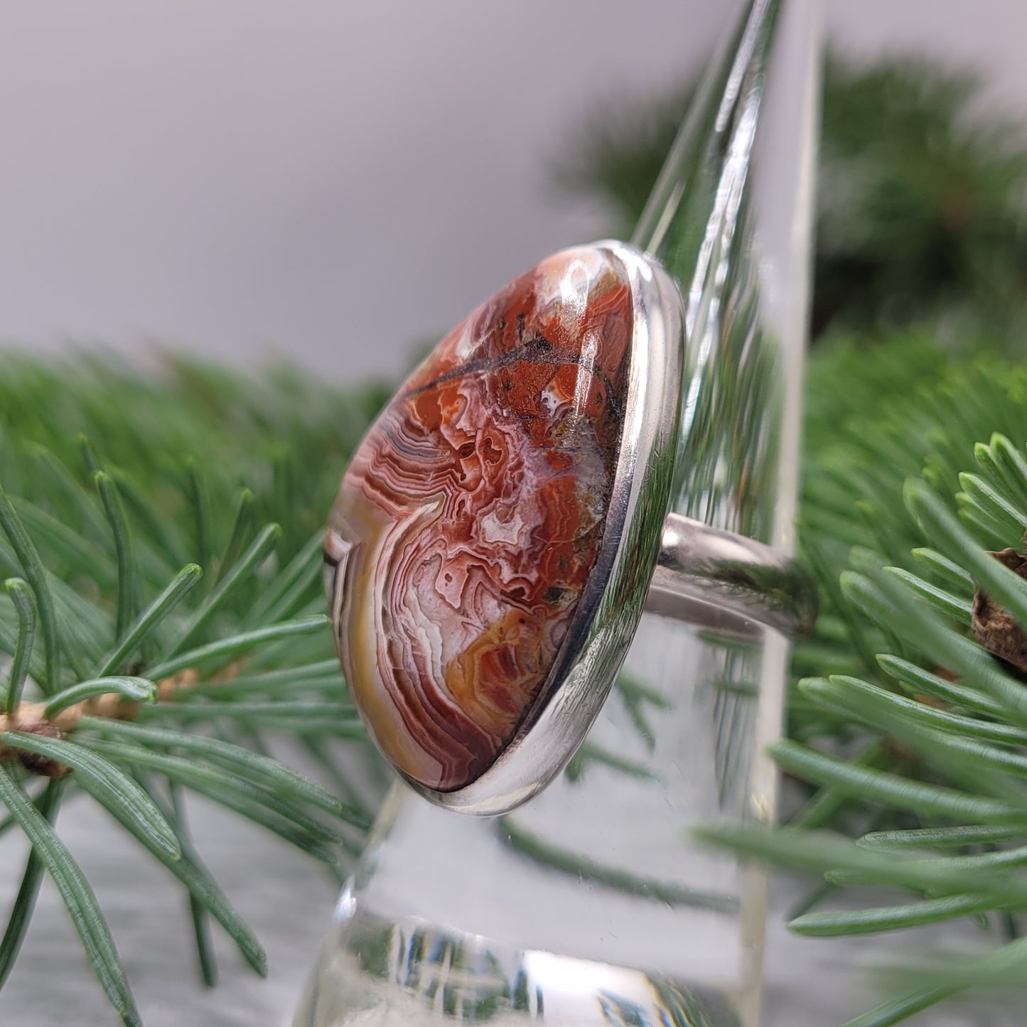 Crazy Lace Agate Ring