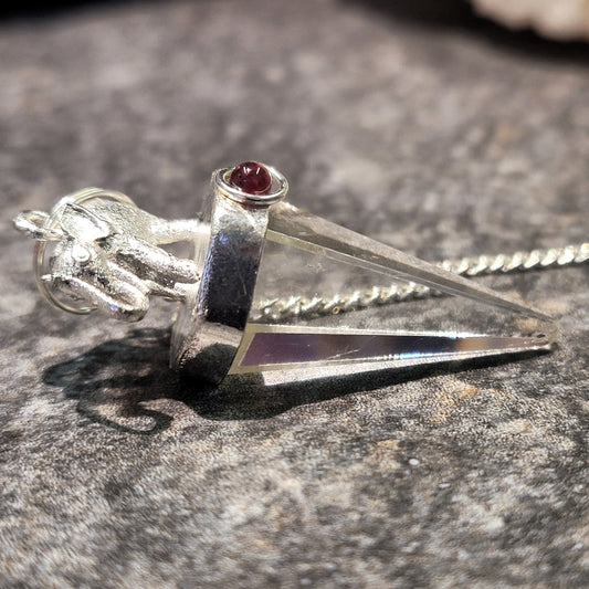 Elephant Pendulum with Garnet