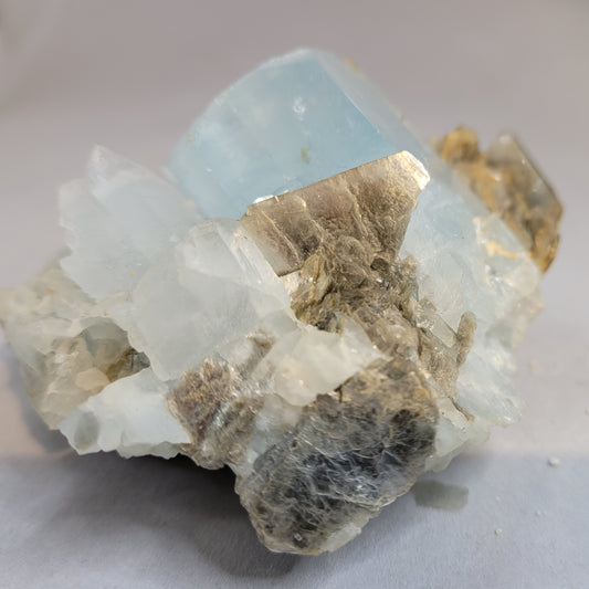 Aquamarine with Mica