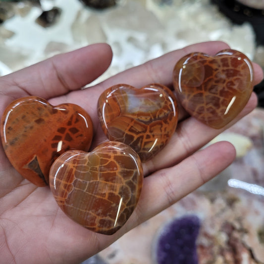 Snakeskin Agate Heart
