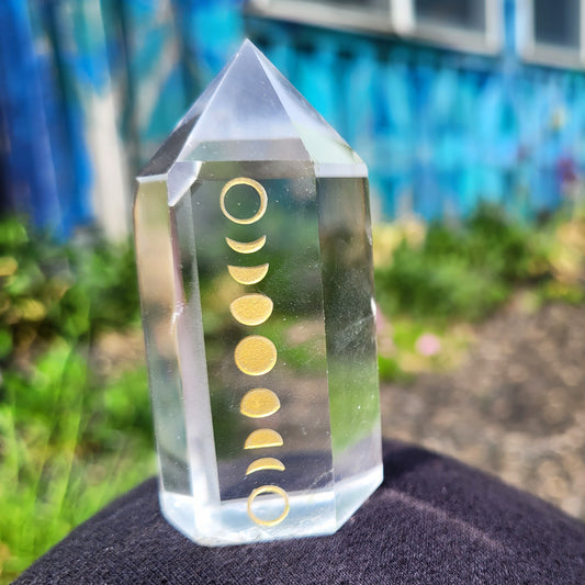 Moon Phase Quartz Point