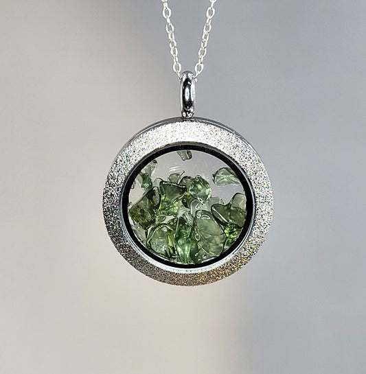 Reverseable Moldavite Pendant