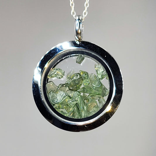 Reverseable Moldavite Pendant