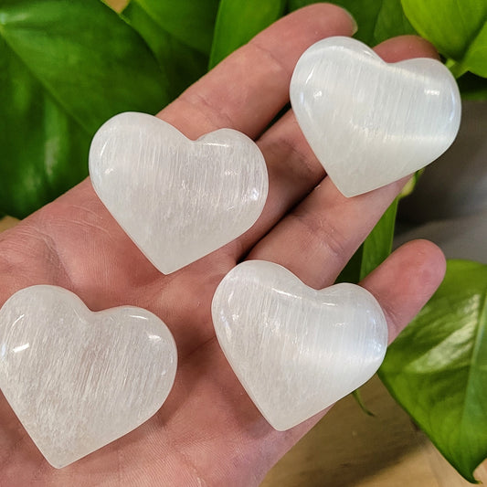 Selenite Hearts