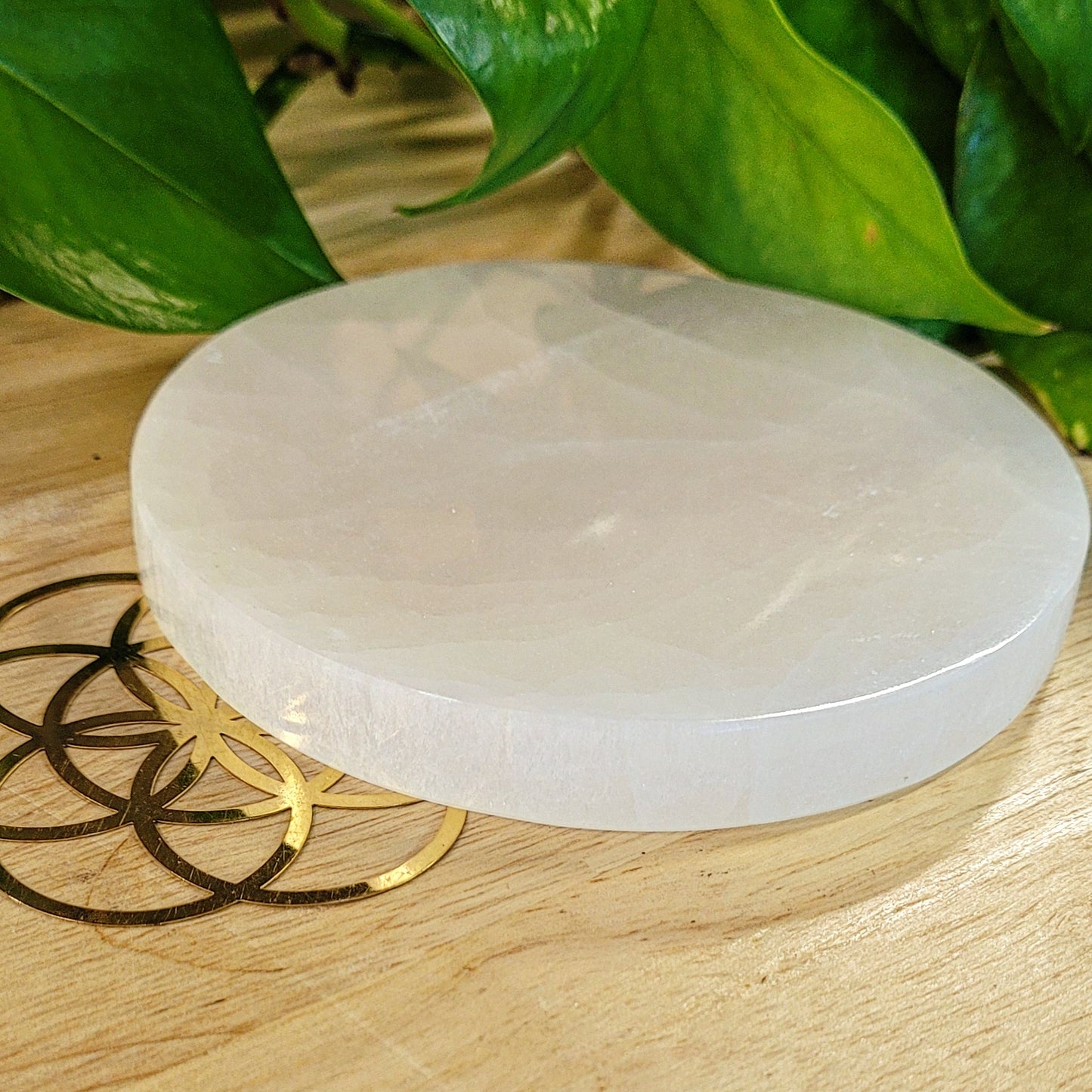 Round Selenite Tile