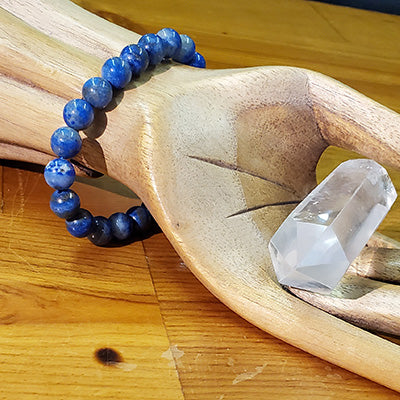Lapis Stretchy Beaded Bracelet
