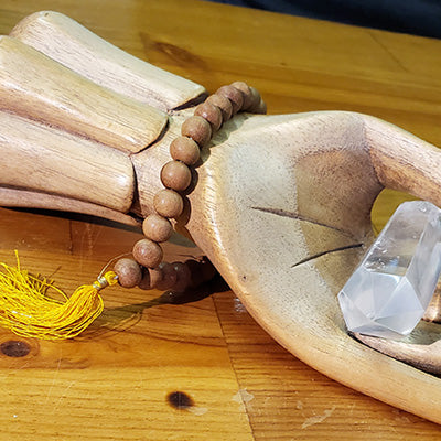 Sandalwood Stretchy Beaded Bracelet