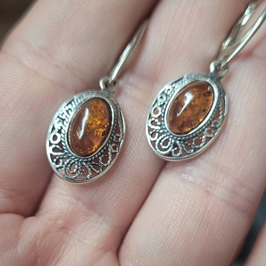 Amber Earrings