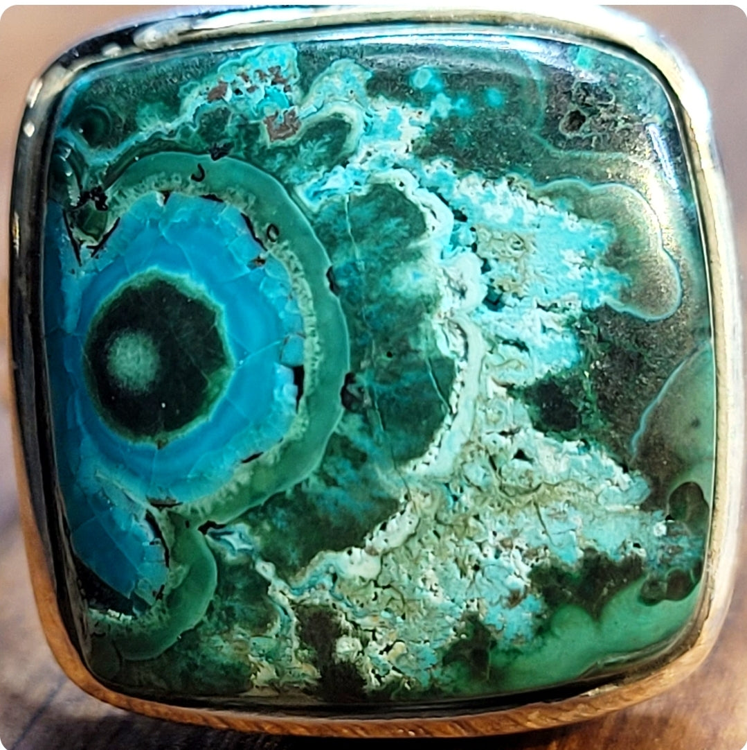 Chrysocolla and Malachite Ring