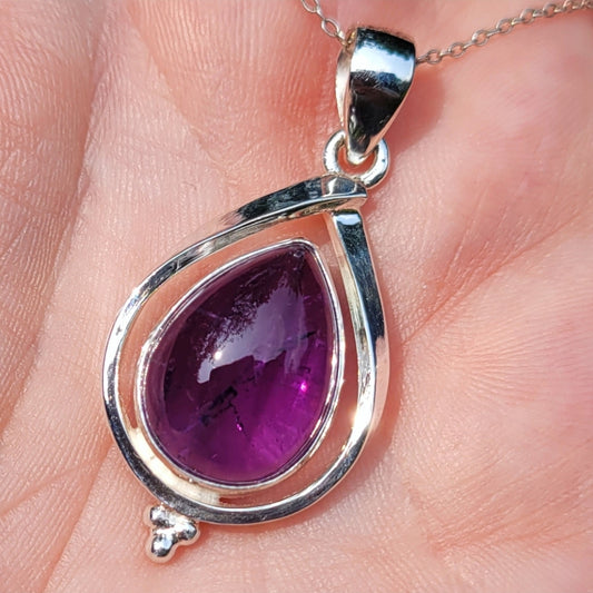 Amethyst Sterling Silver Pendant