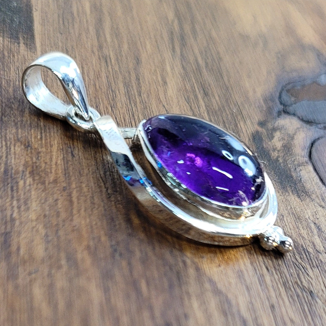 Amethyst Sterling Silver Pendant