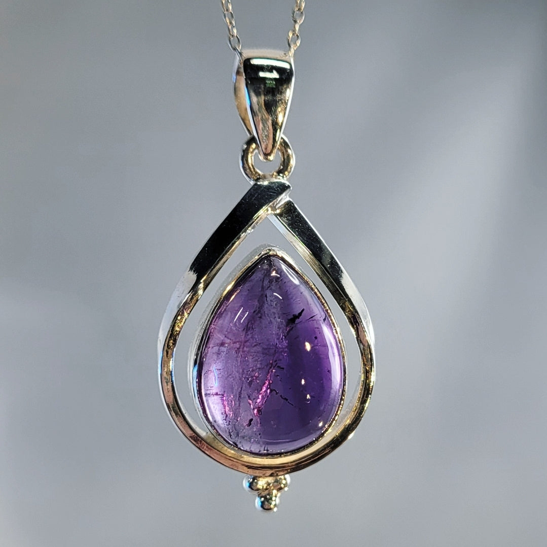 Amethyst Sterling Silver Pendant