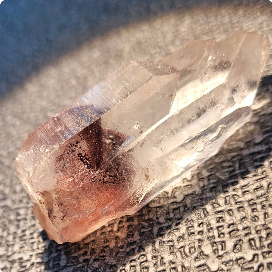 Red Triple Phantom Quartz Point