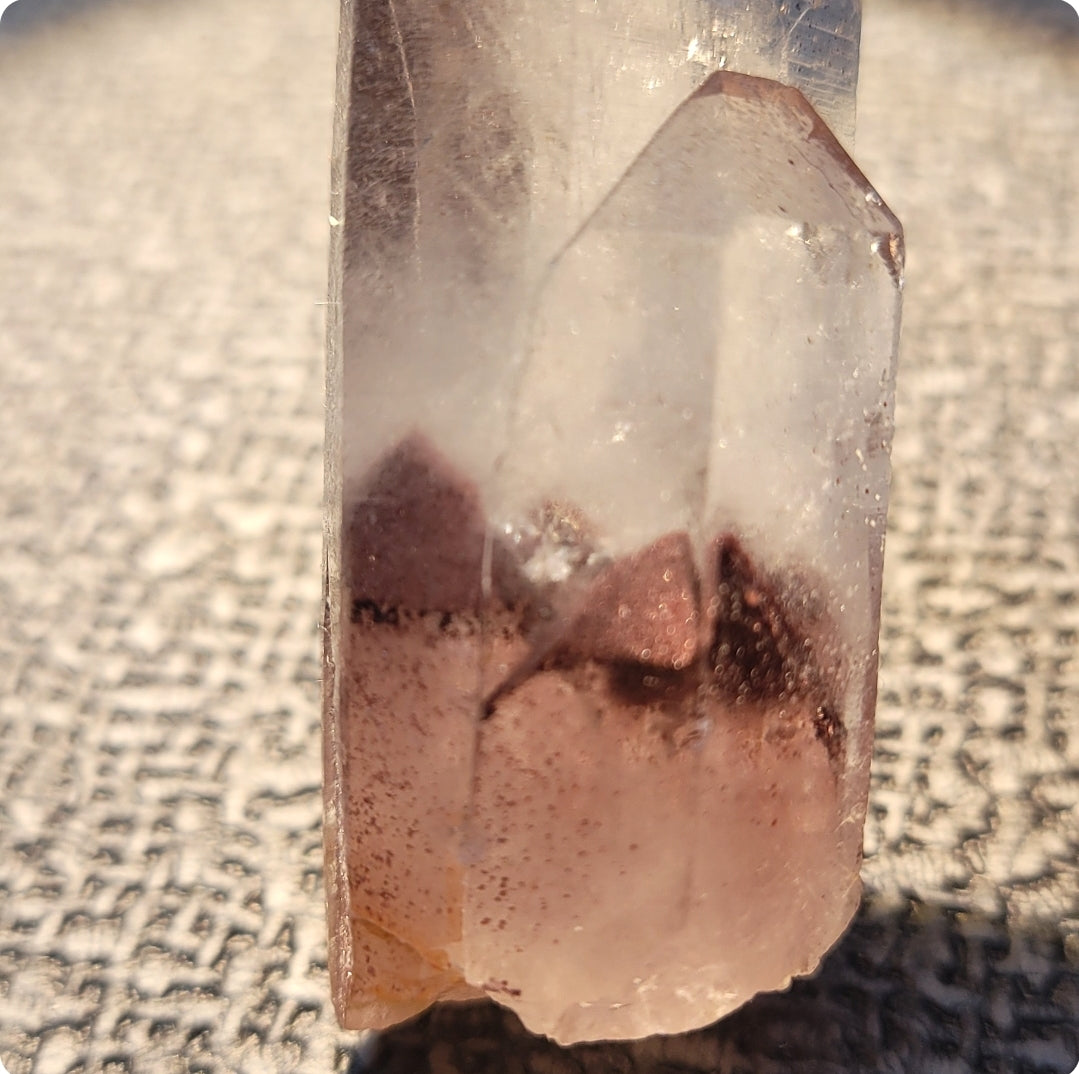Red Triple Phantom Quartz Point