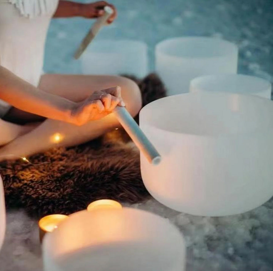 Chakra Tuned Quartz Singing Bowls