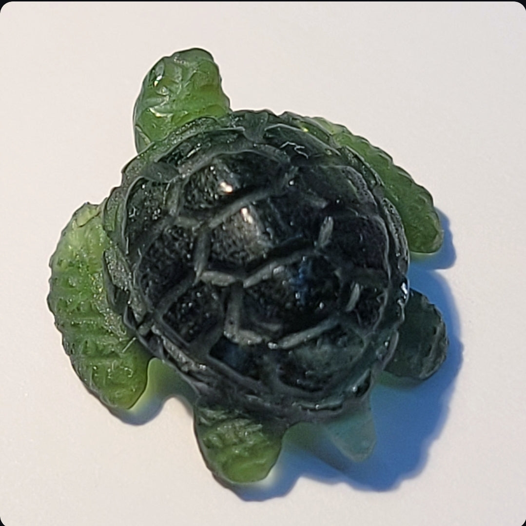Hand Carved Tourmaline Sea Turtle