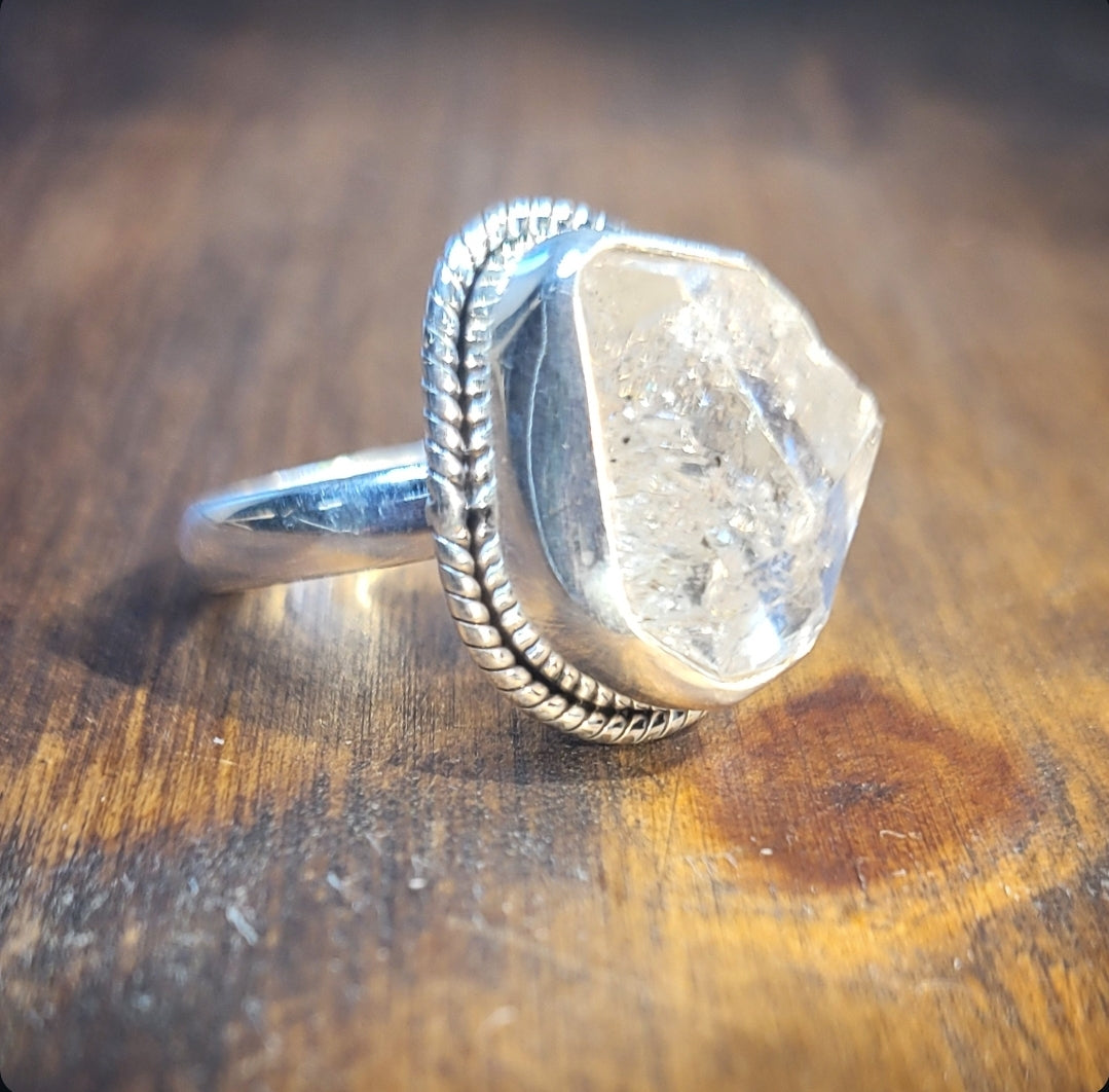 Herkimer Diamond Sterling Silver Ring