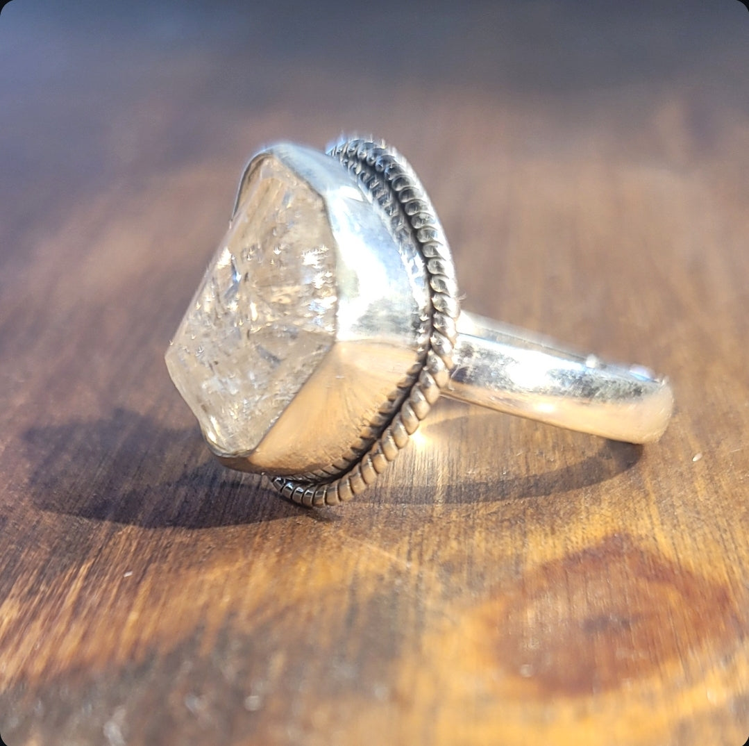 Herkimer Diamond Sterling Silver Ring