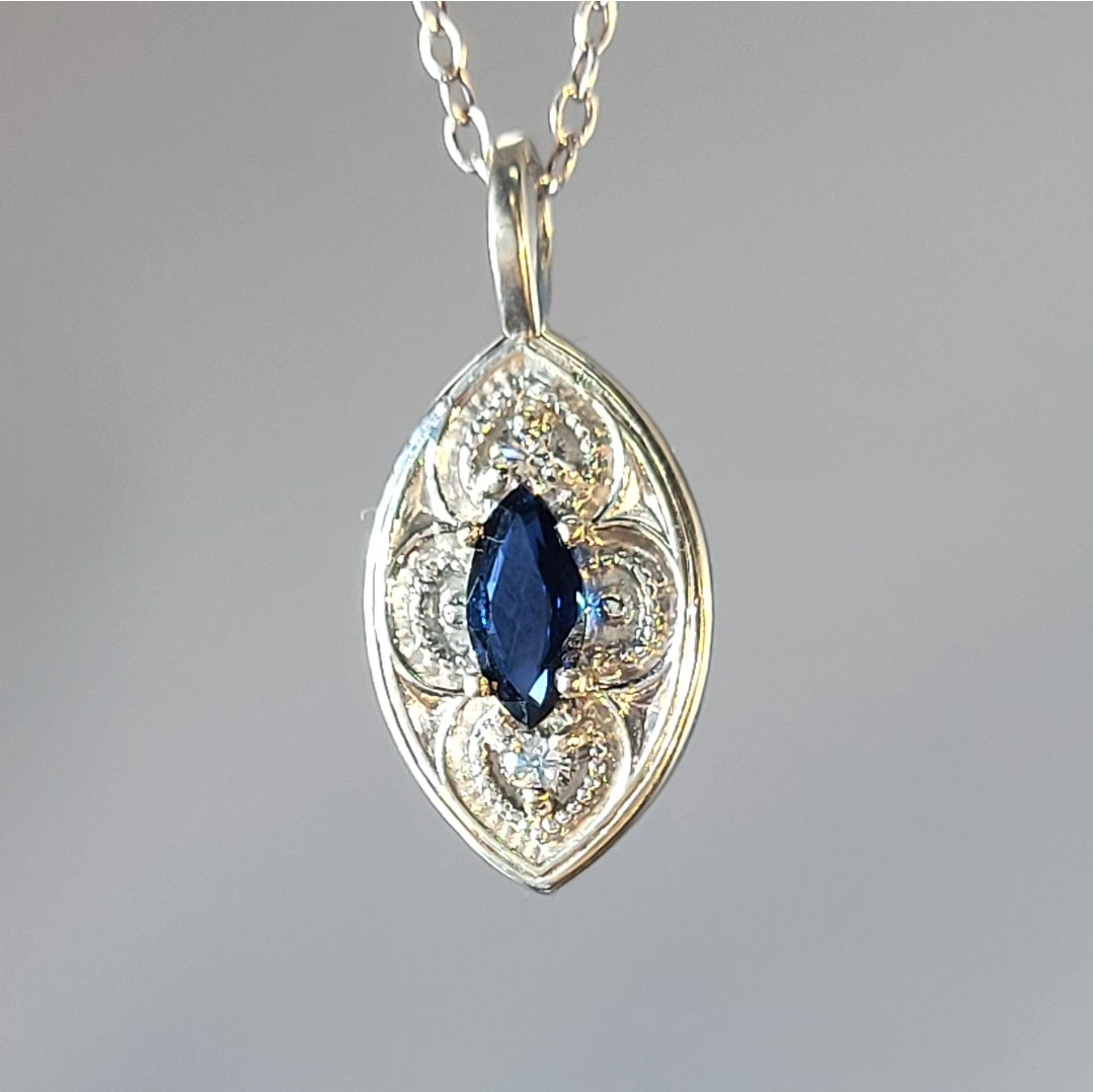 Sapphire and Diamond Pendant