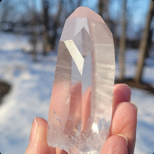 Lemurian Quartz Point with Double Window