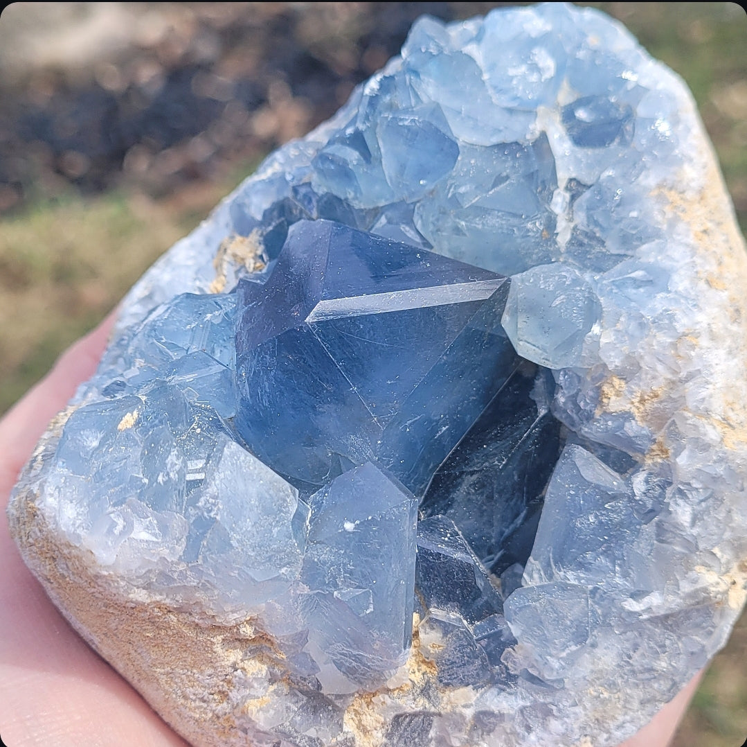 Deep Blue Celestite Specimen