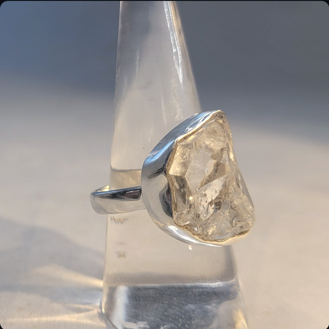 Herkimer Diamond Sterling Silver Ring