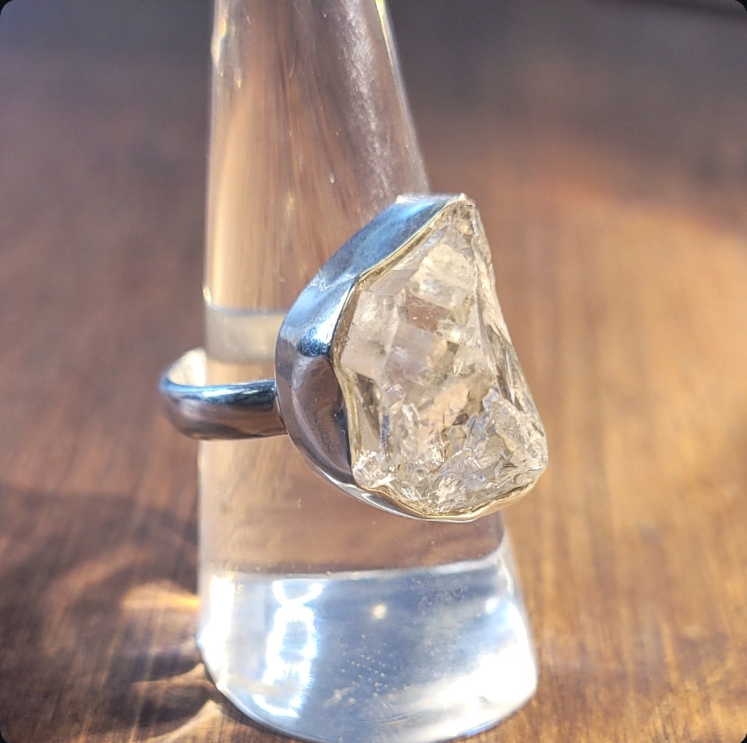 Herkimer Diamond Sterling Silver Ring