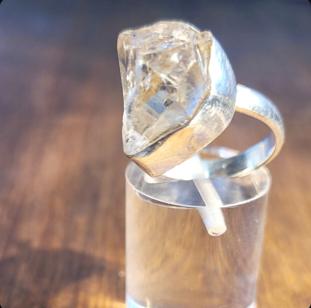 Herkimer Diamond Sterling Silver Ring