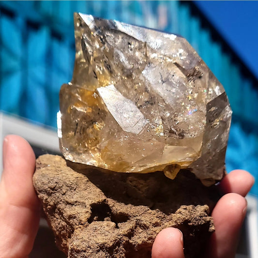 Herkimer Diamond on Matrix
