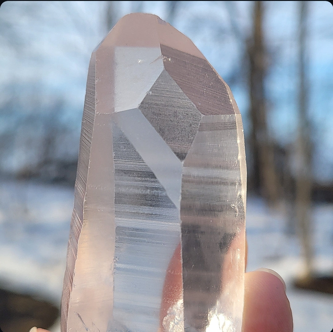 Lemurian Quartz Point with Double Window